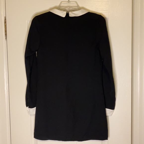 Forever 21 White-Collared Black Long-sleeve dress - Picture 2 of 4